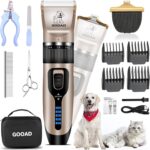 Cordless Pet Grooming Clippers Kit – Quiet, Rechargeable & Powerful