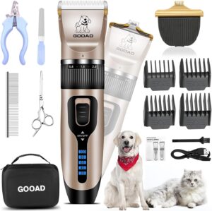 Cordless Pet Grooming Clippers Kit – Quiet, Rechargeable & Powerful
