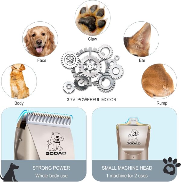 Cordless Pet Grooming Clippers Kit – Quiet, Rechargeable & Powerful