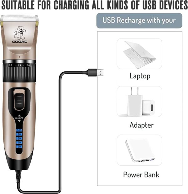 Cordless Pet Grooming Clippers Kit – Quiet, Rechargeable & Powerful