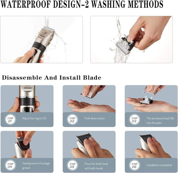 Cordless Pet Grooming Clippers Kit – Quiet, Rechargeable & Powerful