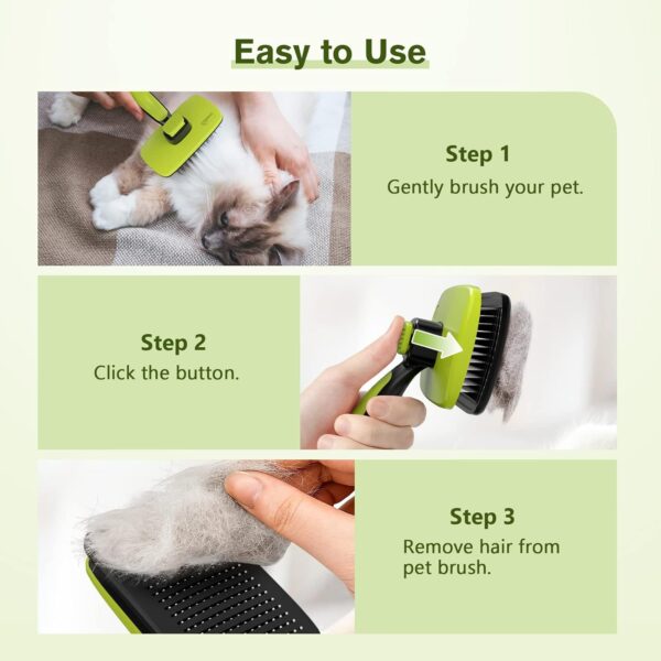 Self-Cleaning Pet Brush – Removes Hair Instantly with One Click!